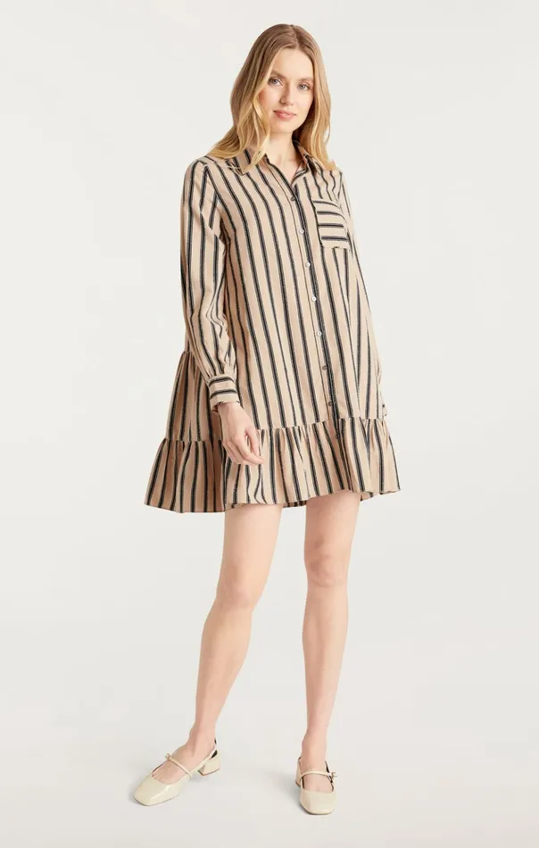 Women Cinq Sept Mini Arlette Dress Khakiblack