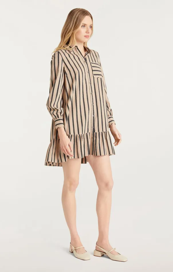 Women Cinq Sept Mini Arlette Dress Khakiblack