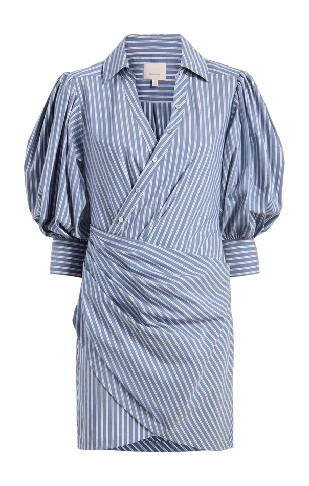 Women Cinq Sept Mini Macaulay Dress Sabrina Stripe Astro Blue Multi