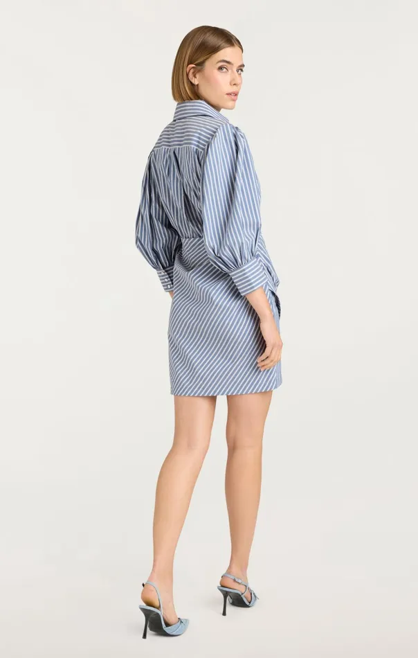 Women Cinq Sept Mini Macaulay Dress Sabrina Stripe Astro Blue Multi