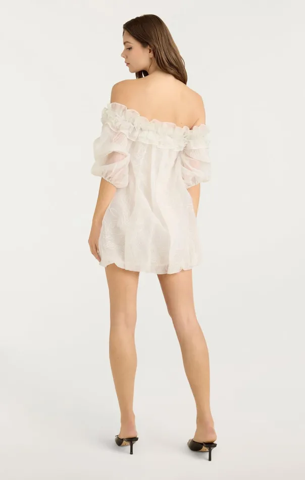 Women Cinq Sept Mini Nava Dress Ivory