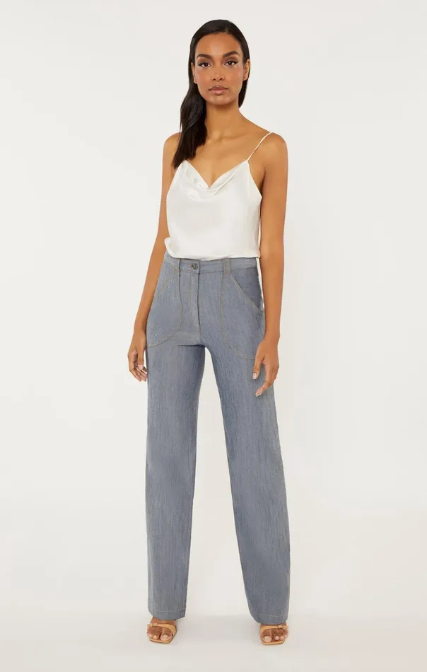 Women Cinq Sept Pants Paco Pant Light Indigo