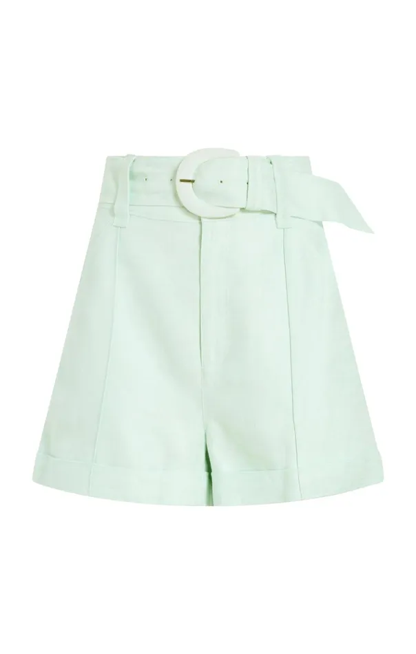 Women Cinq Sept Shorts Linen Aldi Short Minty Delight