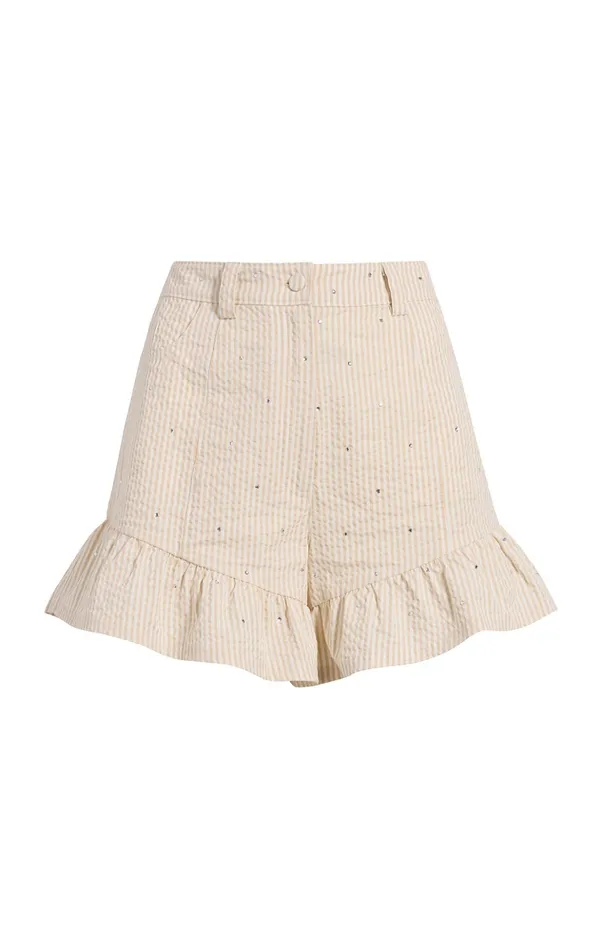 Women Cinq Sept Shorts Rhinestone Ditsy Neema Short Whiteplaster