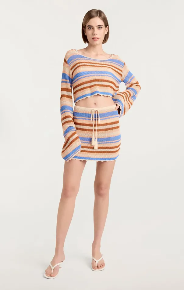 Women Cinq Sept Skirts Ari Skirt Natural Multi