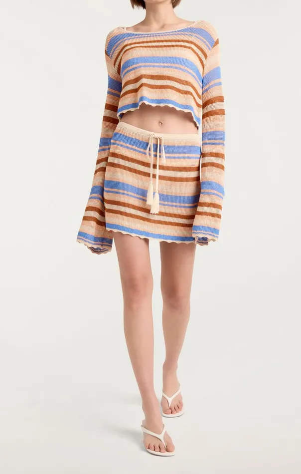 Women Cinq Sept Skirts Ari Skirt Natural Multi
