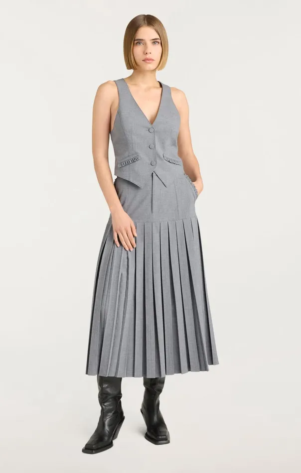 Women Cinq Sept Skirts Bane Skirt Steel Grey