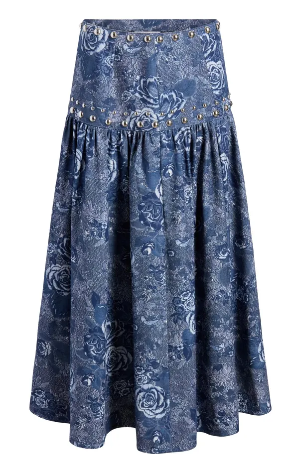 Women Cinq Sept Skirts Maia Skirt Indigo Multi