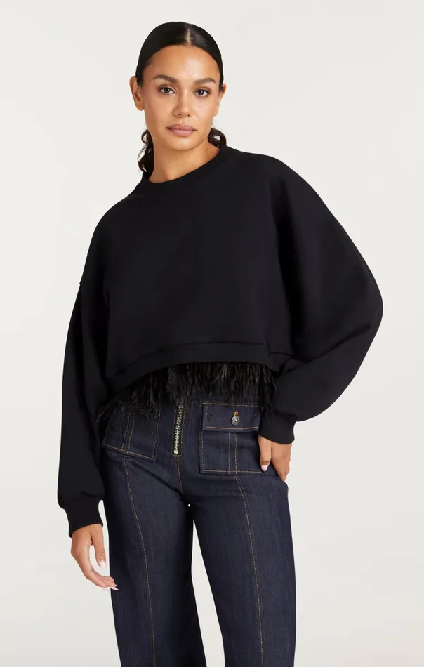Women Cinq Sept Sweaters and Knits Albertine Sweatshirt Black