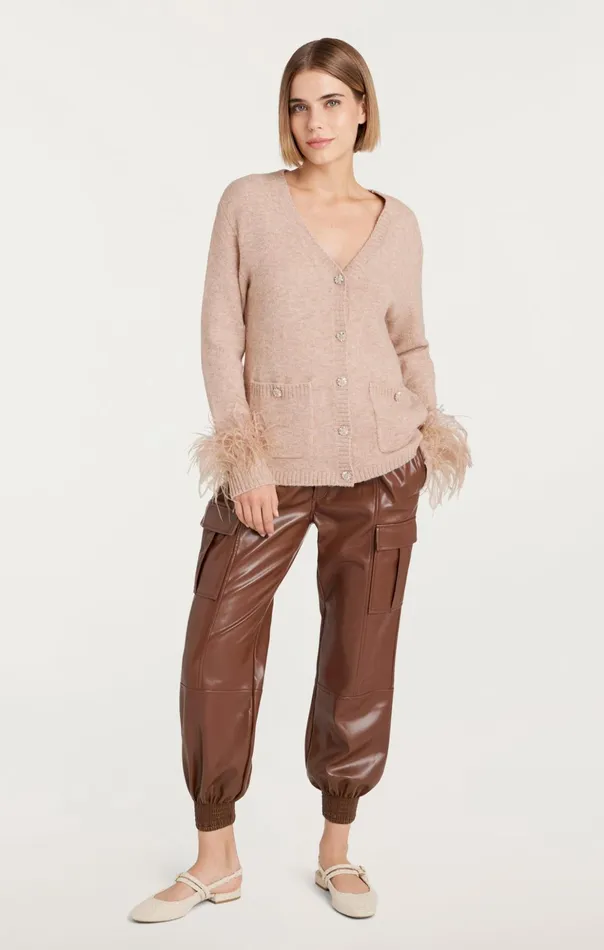 Women Cinq Sept Sweaters and Knits Dreama Marnie Cardigan Oatmeal Multi