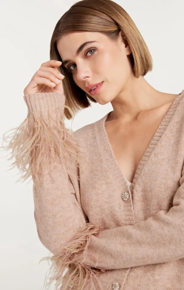 Women Cinq Sept Sweaters and Knits Dreama Marnie Cardigan Oatmeal Multi