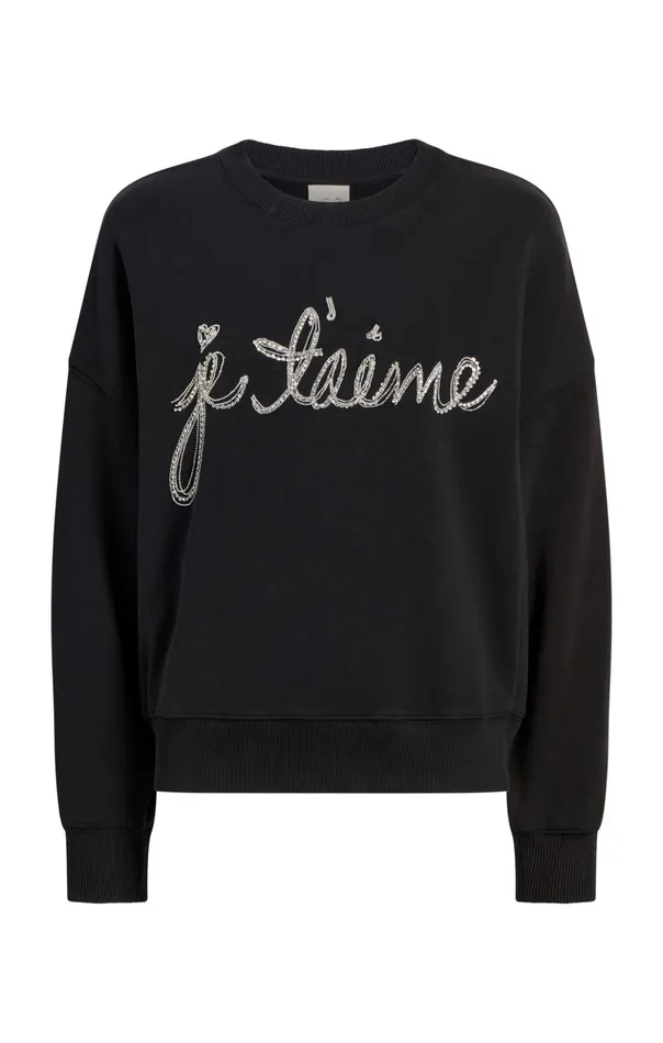 Women Cinq Sept Sweaters and Knits Je T039aime Chain Brandy Pullover Black
