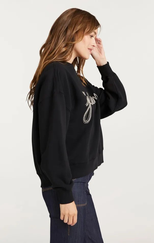 Women Cinq Sept Sweaters and Knits Je T039aime Chain Brandy Pullover Black