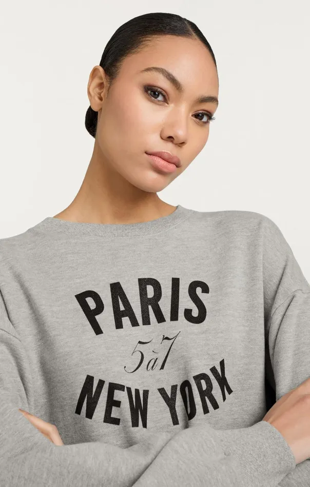 Women Cinq Sept Sweaters and Knits Paris New York Brandy Pullover Heather Greyblack
