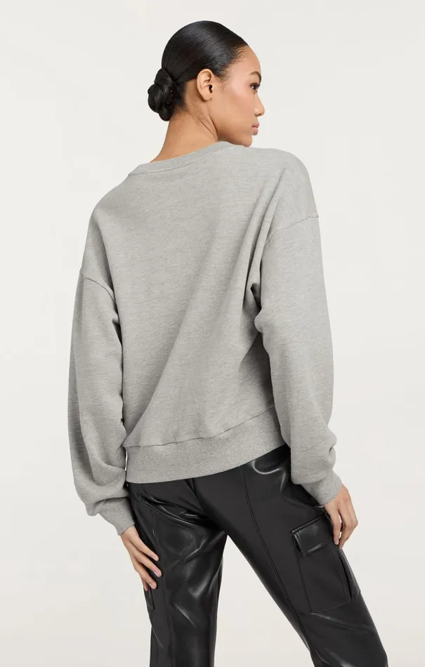 Women Cinq Sept Sweaters and Knits Rhinestone Paris New York Brandy Pullover Heather Greyblack
