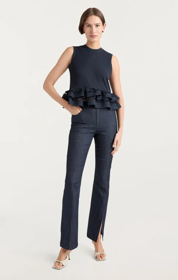 Women Cinq Sept Tank Tops and Camisoles Landri Top Navy