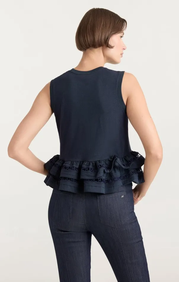 Women Cinq Sept Tank Tops and Camisoles Landri Top Navy