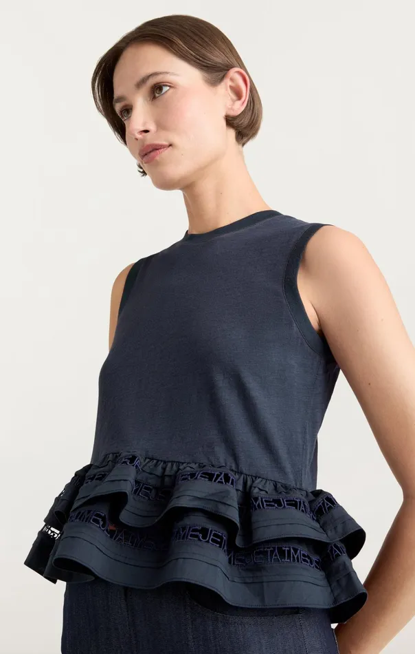 Women Cinq Sept Tank Tops and Camisoles Landri Top Navy
