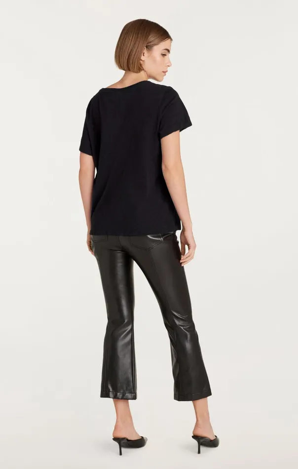 Women Cinq Sept Tees and Pullovers Grommet Amour Tee Black