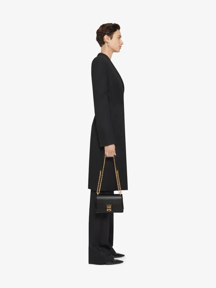 Women Coats and Jackets Givenchy Fitted Coat In Wool Black