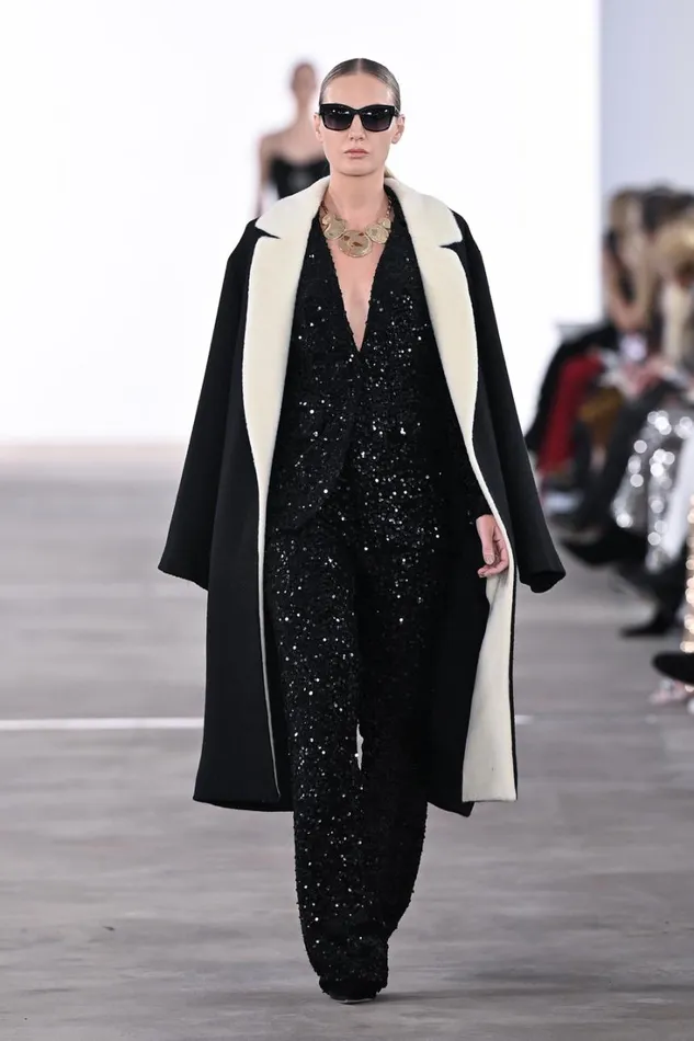 Women Cocktail Badgley Mischka Velvet And Sequin Straight Leg Pant Black