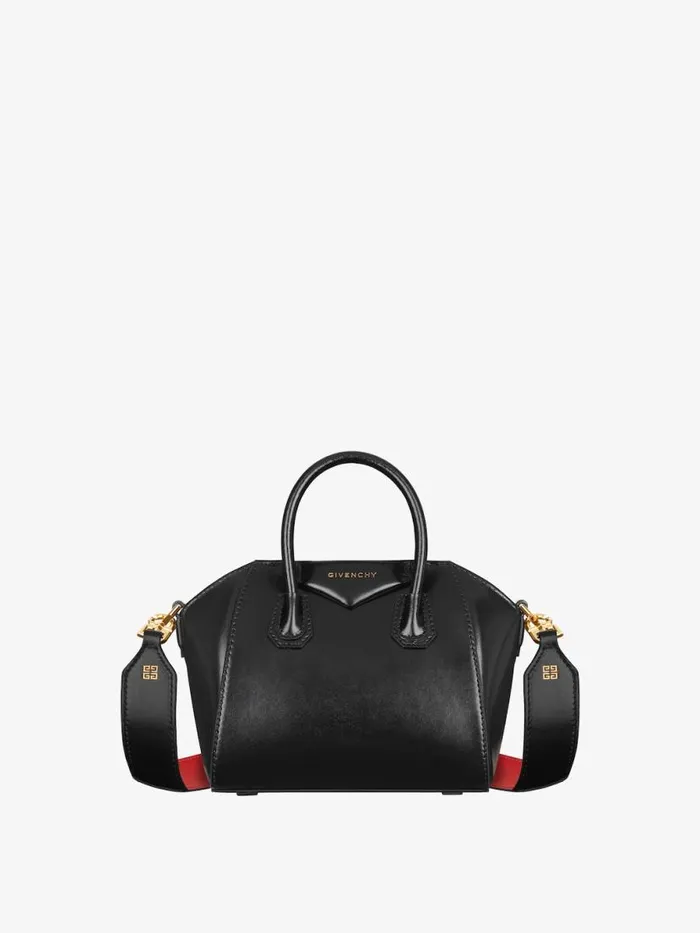Women Crossbody Bags Givenchy Antigona Toy Bag In Box Leather Blackred