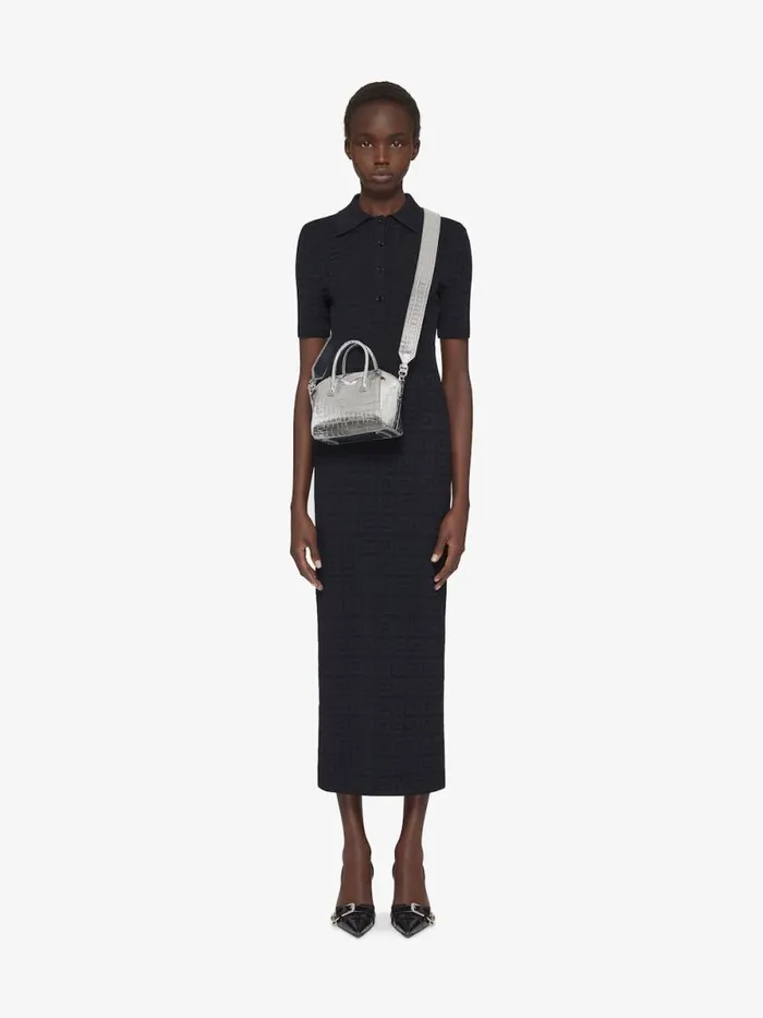 Women Crossbody Bags Givenchy Antigona Toy Bag In Crocodile Effect Leather Light Silvery Women Crossbody Bags Givenchy Antigona Toy Bag In Crocodile Effect Leather Light Silvery