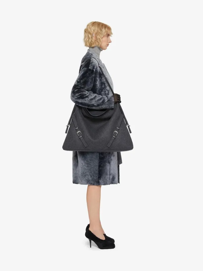 Women Crossbody Bags Givenchy Large Voyou Bag In Cashmere Medium Grey