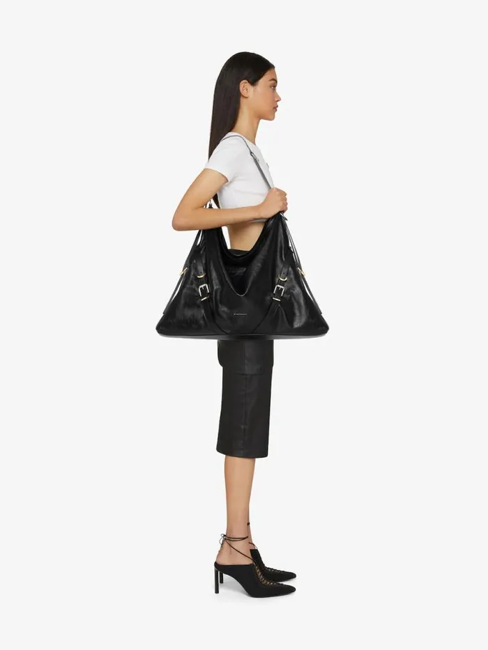 Women Crossbody Bags Givenchy Large Voyou Bag In Leather Black Women Crossbody Bags Givenchy Large Voyou Bag In Leather Black