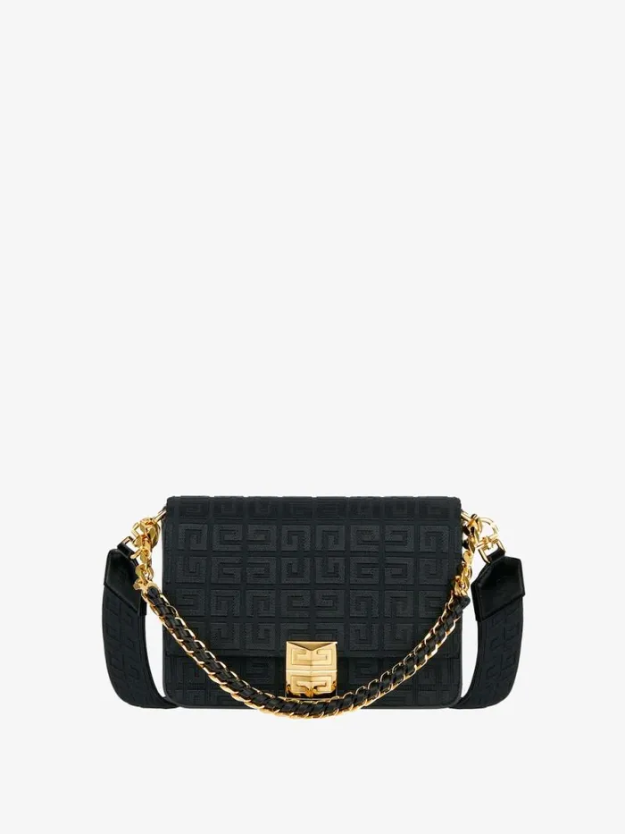 Women Crossbody Bags Givenchy Medium 4G Bag In 4G Embroidery With Chain Black Women Crossbody Bags Givenchy Medium 4G Bag In 4G Embroidery With Chain Black