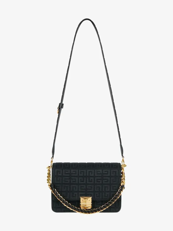 Women Crossbody Bags Givenchy Medium 4G Bag In 4G Embroidery With Chain Black Women Crossbody Bags Givenchy Medium 4G Bag In 4G Embroidery With Chain Black