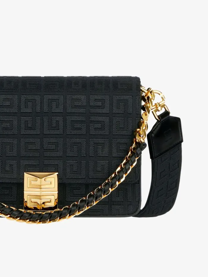 Women Crossbody Bags Givenchy Medium 4G Bag In 4G Embroidery With Chain Black Women Crossbody Bags Givenchy Medium 4G Bag In 4G Embroidery With Chain Black