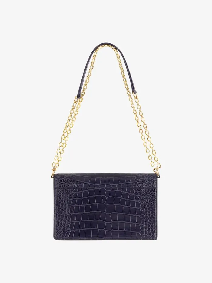Women Crossbody Bags Givenchy Medium 4G Bag In Alligator With Chain Aubergine Women Crossbody Bags Givenchy Medium 4G Bag In Alligator With Chain Aubergine