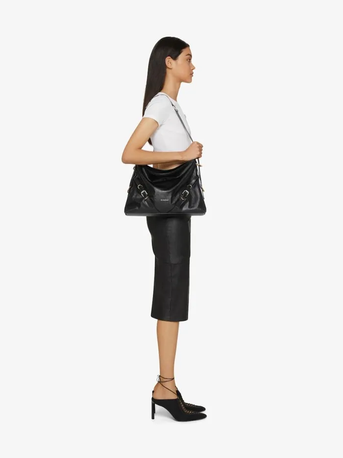 Women Crossbody Bags Givenchy Medium Voyou Bag In Leather Black Women Crossbody Bags Givenchy Medium Voyou Bag In Leather Black