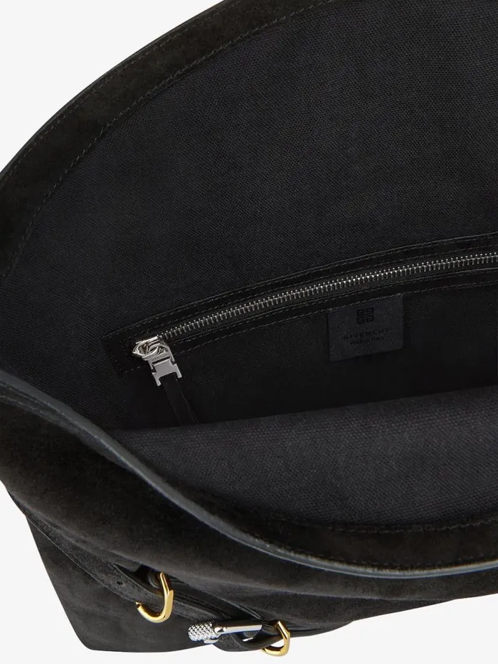 Women Crossbody Bags Givenchy Medium Voyou Bag In Suede Black