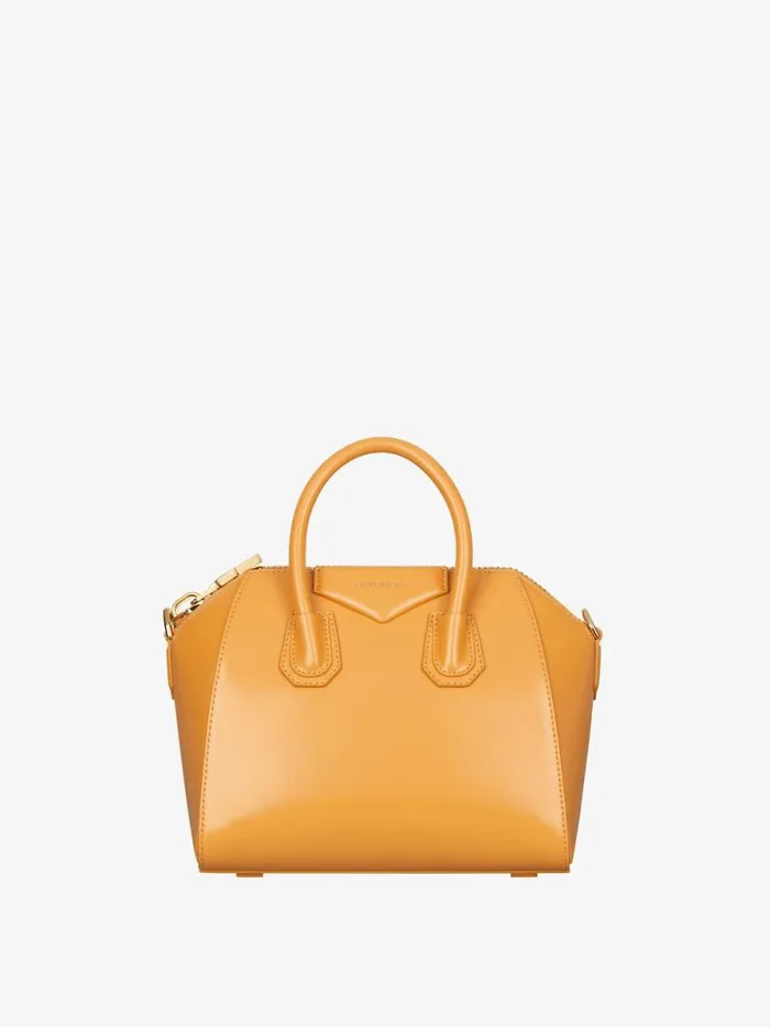 Women Crossbody Bags Givenchy Mini Antigona Bag In Box Leather Blush Orange