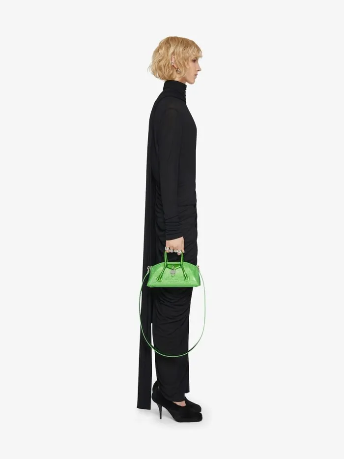 Women Crossbody Bags Givenchy Mini Antigona Stretch Bag In Satin With Strass Absynthe Green Women Crossbody Bags Givenchy Mini Antigona Stretch Bag In Satin With Strass Absynthe Green