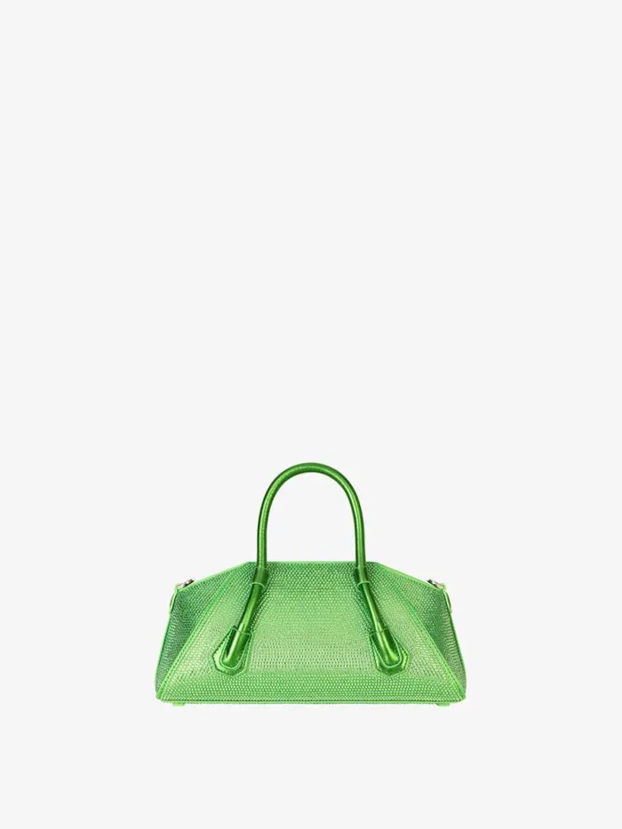 Women Crossbody Bags Givenchy Mini Antigona Stretch Bag In Satin With Strass Absynthe Green Women Crossbody Bags Givenchy Mini Antigona Stretch Bag In Satin With Strass Absynthe Green