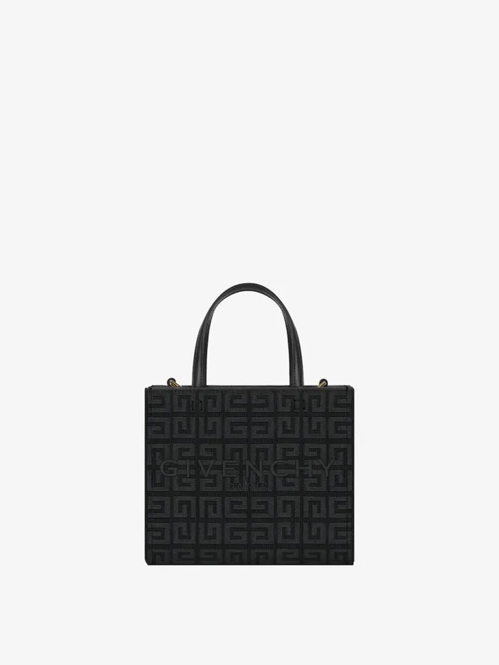 Women Crossbody Bags Givenchy Mini GTote Shopping Bag In 4G Embroidery Black
