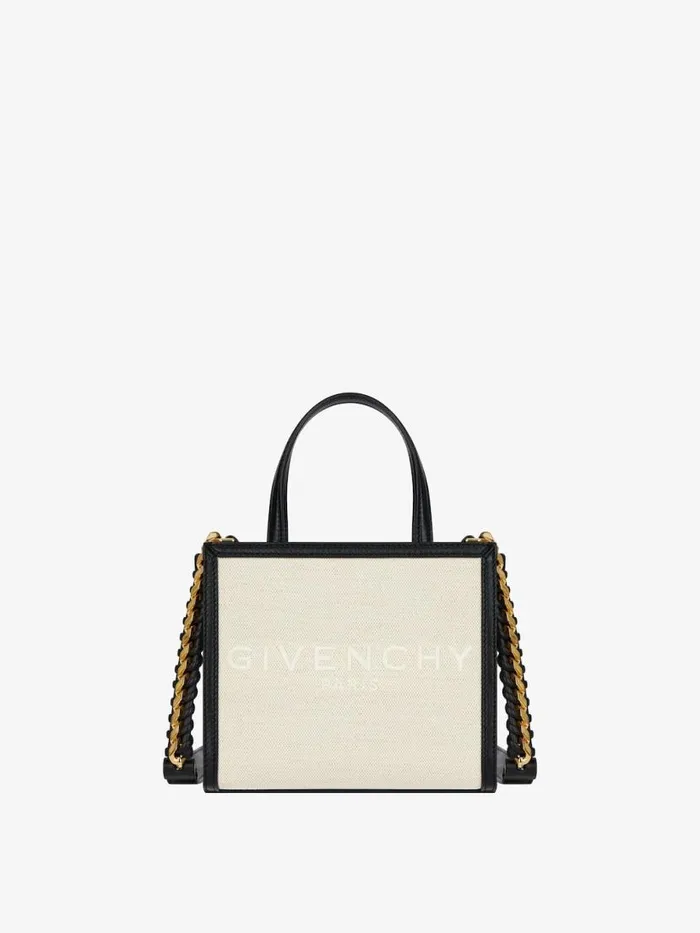 Women Crossbody Bags Givenchy Mini GTote Shopping Bag In Canvas And Leather Natural Beige Women Crossbody Bags Givenchy Mini GTote Shopping Bag In Canvas And Leather Natural Beige