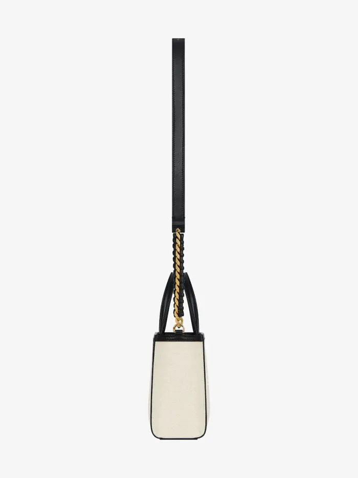 Women Crossbody Bags Givenchy Mini GTote Shopping Bag In Canvas And Leather Natural Beige