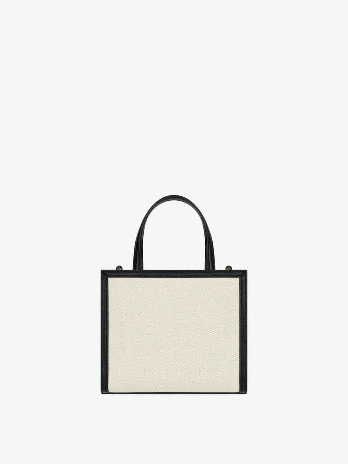 Women Crossbody Bags Givenchy Mini GTote Shopping Bag In Canvas And Leather Natural Beige