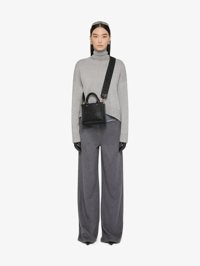 Women Crossbody Bags Givenchy Mini GTote Shopping Bag In Leather Black