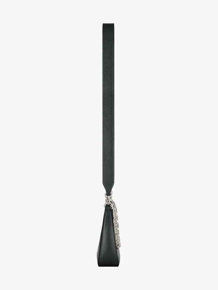 Women Crossbody Bags Givenchy Mini Moon Cut Out Bag In Leather With Chain Black