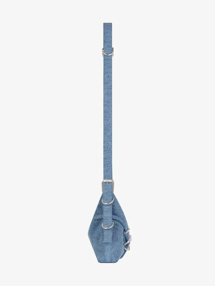 Women Crossbody Bags Givenchy Mini Voyou Bag In Denim Medium Blue
