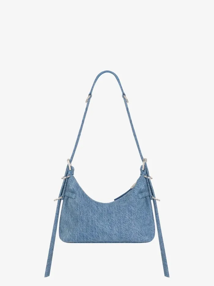Women Crossbody Bags Givenchy Mini Voyou Bag In Denim Medium Blue