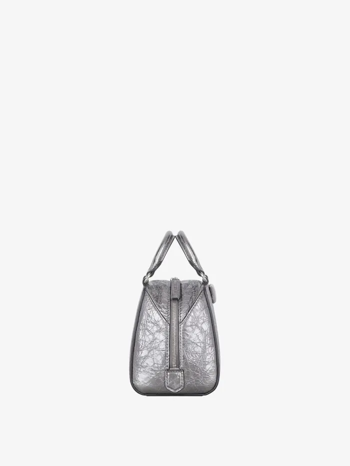 Women Crossbody Bags Givenchy Nano Antigona Cube Bag In Laminated Leather Silvery Grey Women Crossbody Bags Givenchy Nano Antigona Cube Bag In Laminated Leather Silvery Grey