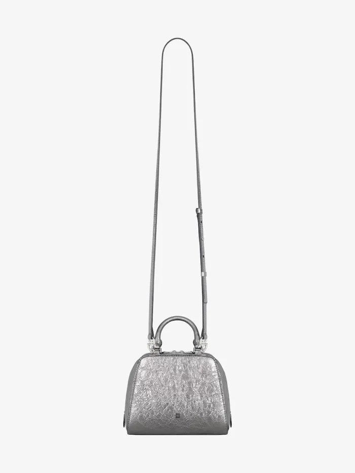 Women Crossbody Bags Givenchy Nano Antigona Cube Bag In Laminated Leather Silvery Grey Women Crossbody Bags Givenchy Nano Antigona Cube Bag In Laminated Leather Silvery Grey