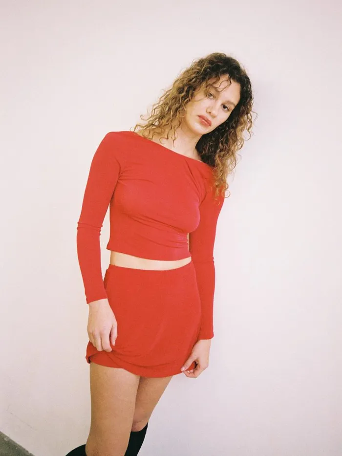 Women Darcy Skort Red Slinky Lisa Says Gah Skirts