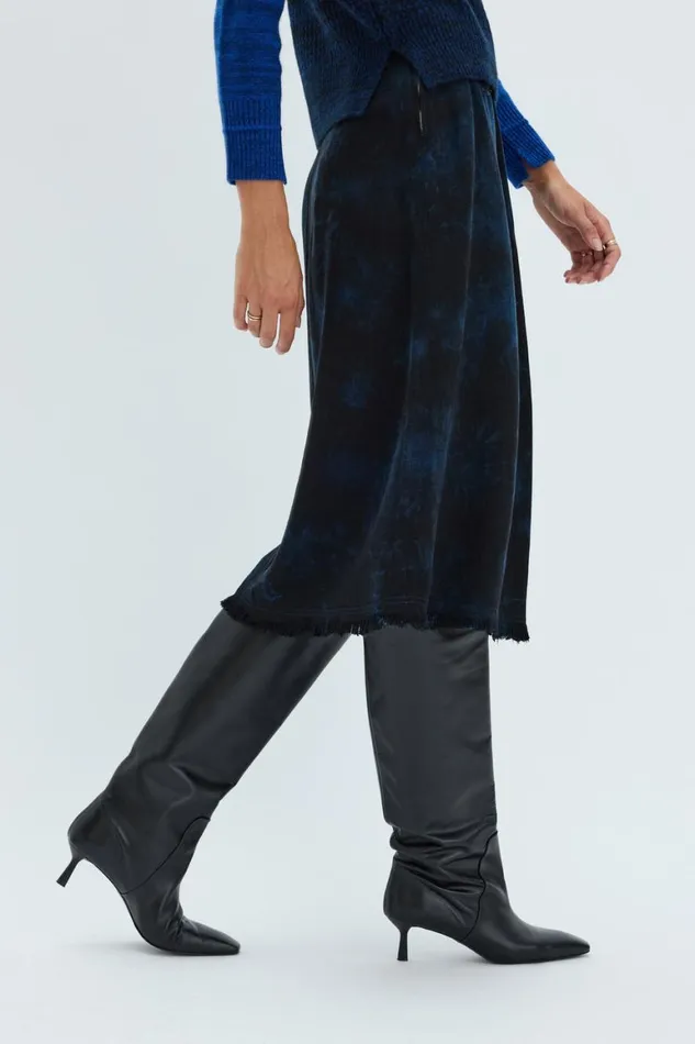 Women Dark Indigo Denim Aurora Skirt Raquel Allegra Bottoms